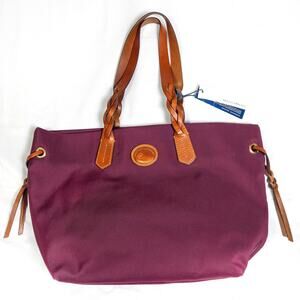 Dooney & Bourke Nylon Shopper Tote Large Red Modern Preppy Minimalist